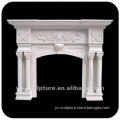 White Marble Fireplace Carvings for your home FPS-E028V